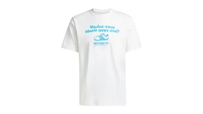 Pre-owned Adidas Originals Men's Adidas Graphic Tee Shirt In White