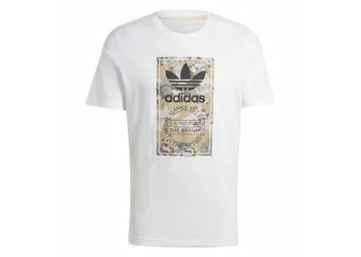 Pre-owned Adidas Originals Men's Adidas Graphics Camo Tongue Label Tee Shirt In White