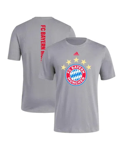 Adidas Originals Men's Adidas Gray Bayern Munich Three-stripe T-shirt
