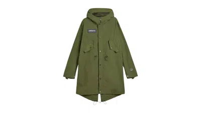 Pre-owned Adidas Originals Men's Adidas Halewood Spzl Parka In Jacket Pine