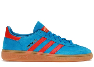 Pre-owned Adidas Originals Men's Adidas Handball Spezial Sneakers In Bright Blue/vivid Red/gold Metalic