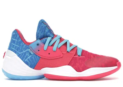 Pre-owned Adidas Originals Men's Adidas Harden Vol. 4 Candy Paint Sneakers In Bright Cyan/real Pink/cloud White