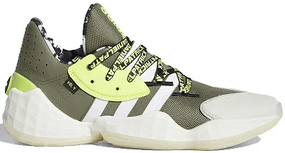 Pre-owned Adidas Originals Men's Adidas Harden Vol. 4 Daniel Patrick Sneakers In Legacy Green/cloud White/solar Yellow In Multi