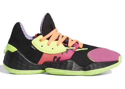 Pre-owned Adidas Originals Men's Adidas Harden Vol. 4 Step Back Sneakers In Core Black/cloud White/shock Pink