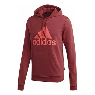 Adidas Originals Men's Adidas Hooded Pullover Long Sleeves Red In Brown