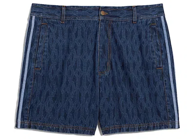 Pre-owned Adidas Originals Men's Adidas Ivy Park Monogram Denim Shorts (all Gender) In Dark Denim