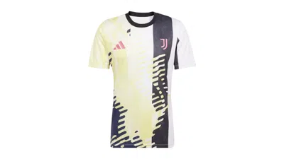 Pre-owned Adidas Originals Men's Adidas Juventus 24/25 Prematch Jersey In Pure Sulfur/black/legend Ink