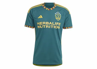 Pre-owned Adidas Originals Men's Adidas La Galaxy 23/24 Away Authentic Jersey In Mystery Green/team College Gold In Multi