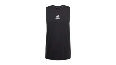 Pre-owned Adidas Originals Men's Adidas Les Mills Graphic Tank Top In Black