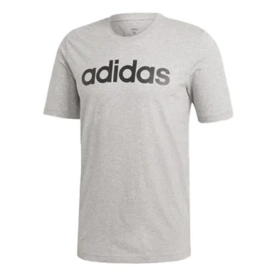 Adidas Originals Men's Adidas Lin Tee Sports Stylish Alphabet Medium Hemp Grey T-shirt In Neutral