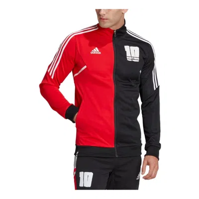 Adidas Originals Men's Adidas Logo Printing Pattern Slim Fit Zipper Cardigan Stand Collar Jacket Colorblock In Multi
