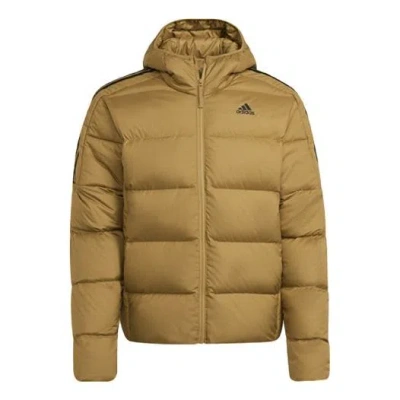 Adidas Originals Funnel-neck Logo-print Padded Gilet In Neutral