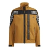 Adidas Originals Men's Adidas Logo Stripe Printing Hooded Jacket Brown In Multi