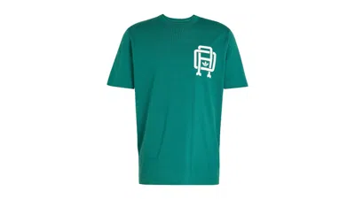 Pre-owned Adidas Originals Men's Adidas Logo T-shirt In Collegiate Green