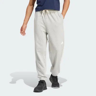Adidas Originals Men's Adidas Lounge French Terry Colored Mélange Pants In Grey Melange