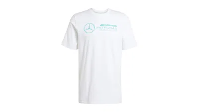 Pre-owned Adidas Originals Men's Adidas Mercedes Amg Petronas Formula Team Dna Graphic T-shirt In White/semi Mint Rush