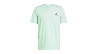 Pre-owned Adidas Originals Men's Adidas Mercedes Amg Petronas Formula Team Premium Woven Graphic T-shirt In Frozen Green/grey S
