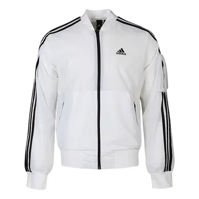 Adidas Originals Men's Adidas Mh Jkt Bomb 3s Woven White Jacket In Gray