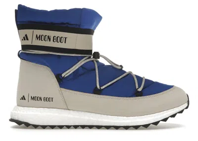 Pre-owned Adidas Originals Men's Adidas Moon Boot Moonboost High Sneakers In Power Blue/core Black