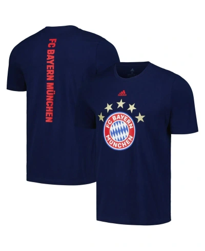 Adidas Originals Men's Adidas Navy Bayern Munich Vertical Back T-shirt