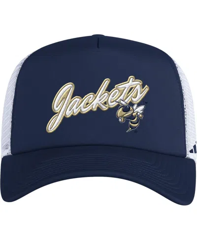 Adidas Originals Men's Adidas Navy Georgia Tech Yellow Jackets Script Trucker Snapback Hat
