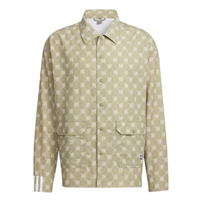 Adidas Originals Men's Adidas Neo Full Print Lapel Jacket Autumn Brown In Neutral