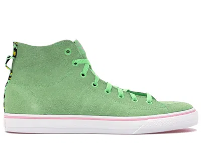 Pre-owned Adidas Originals Men's Adidas Nizza Hi Nakel Smith Sneakers In Spring Green/cloud White/light Pink