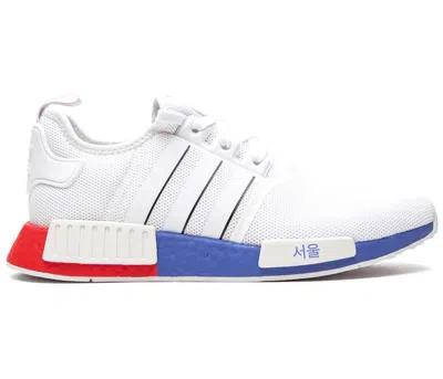 Pre-owned Adidas Originals Men's Adidas Nmd R1 United By Sneakers Seoul In Cloud White/core Black/blue In Multi