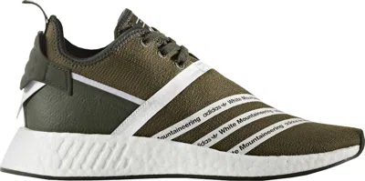 Pre-owned Adidas Originals Men's Adidas Nmd R2 White Mountaineering Sneakers In Trace Olive/footwear White
