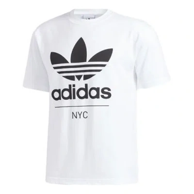 Adidas Originals Mens  Trefoil City T-shirt In White/black