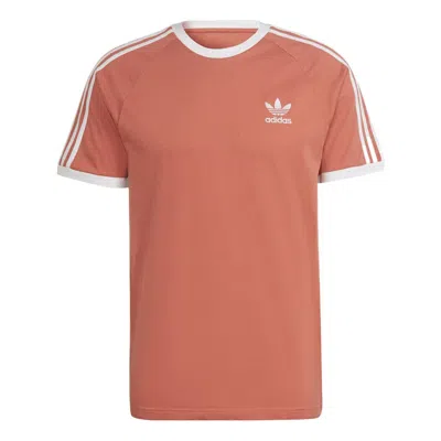 Adidas Originals 3 Stripe T Shirt Brown