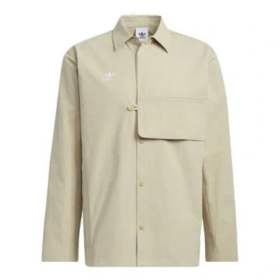 Adidas Originals Men's  Cny Limited Button Sports Long Sleeves Prairie Brown Shirt In Neutral