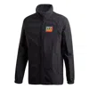 Adidas Originals Men's  Diagonal Wb Logo Printing Sports Storage Simple Jacket Black