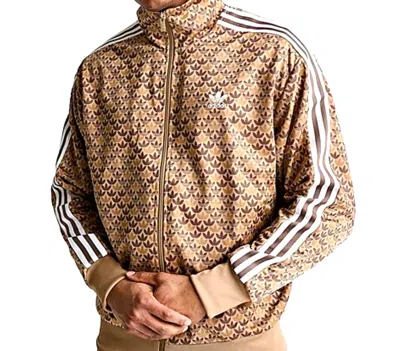 Pre-owned Adidas Originals Men's  Firebird Monogram Track Jacket Size 2xl 2925 In Brown