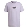 Adidas Originals Men's  Minimalistic Alphabet Logo Printing Round Neck Short Sleeve White T-shirt In Gray
