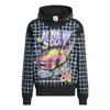 Adidas Originals X Jeremy Scott Crossover Cartoon Plaid Printing Sports Jacket Black In Multi
