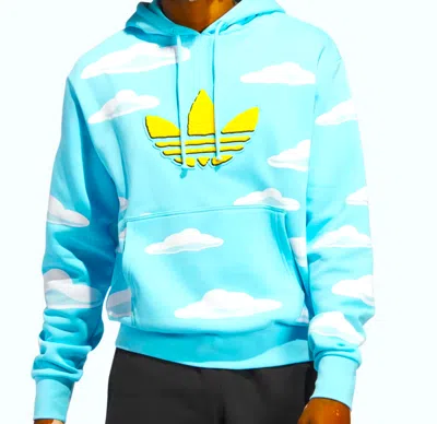 Pre-owned Adidas Originals Men's  Simpson's Cloud Hoodie Size Large In Blue