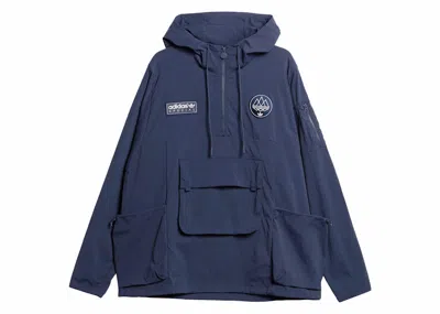 Pre-owned Adidas Originals Men's  Spezial Todmorden Smock Jacket In Night Navy Blue