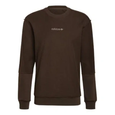 Adidas Originals Men's  Sports Round Neck Pullover Brown