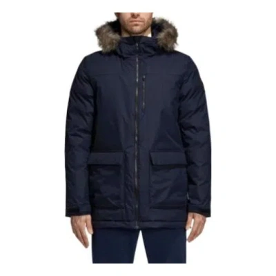 Adidas Originals Men's Adidas Outdoor Sports Hooded Jacket Legend Brown In Blue