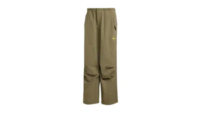 Pre-owned Adidas Originals Men's Adidas Parachute Tracksuit Bottoms In Olive Strata