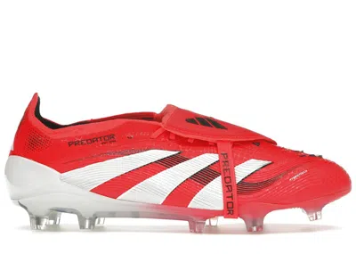 Pre-owned Adidas Originals Men's Adidas Predator Elite Foldover Tongue Fg Pure Victory Pack Sneakers In Lucid Red/cloud White/c