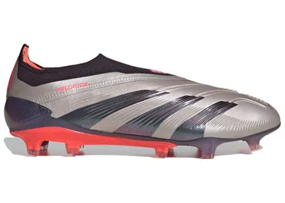 Pre-owned Adidas Originals Men's Adidas Predator Elite Laceless Fg Vivid Horizon Sneakers In Platinum Metallic/aurora Black/car