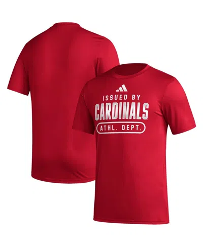 Adidas Originals Men's Adidas Red Louisville Cardinals Aeroready Pregame T-shirt
