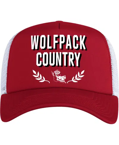 Adidas Originals Men's Adidas Red Nc State Wolfpack Phrase Foam Front Trucker Adjustable Hat