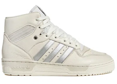 Pre-owned Adidas Originals Men's Adidas Rivalry Hi Consortium White Sneakers In Chalk White/silver Metallic/grey One