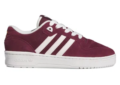 Pre-owned Adidas Originals Men's Adidas Rivalry Low Maroon Sneakers In Team Maroon/cloud White/crystal White