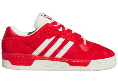 Pre-owned Adidas Originals Men's Adidas Rivalry Low Sneakers In Better Scarelet Red/ivory