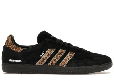 Pre-owned Adidas Originals Men's Adidas Samba End. Neighborhood Sneakers In Core Black/leopard In Multi