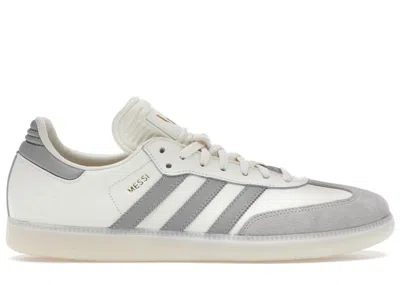 Pre-owned Adidas Originals Men's Adidas Samba Lionel Messi Sneakers In Cream White/light Brown/metallic Gold In Multi